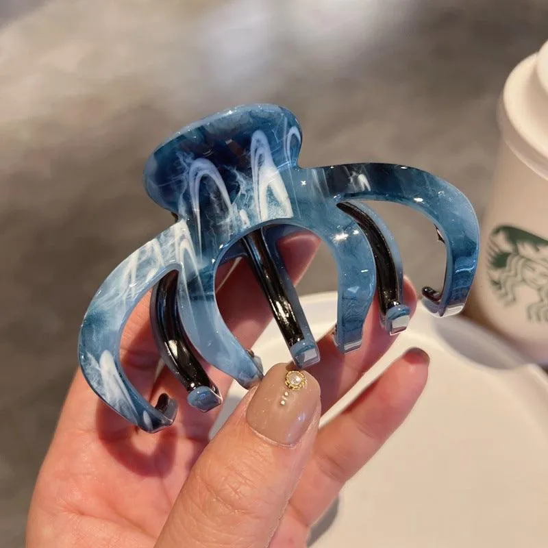 Ladies Simple Solid Color Elegant Hair Claw Clip SKAJ082