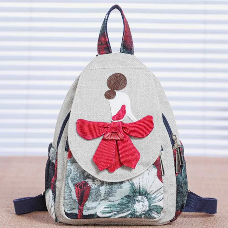 Large Capacity Ethnic Style Printing Backpack