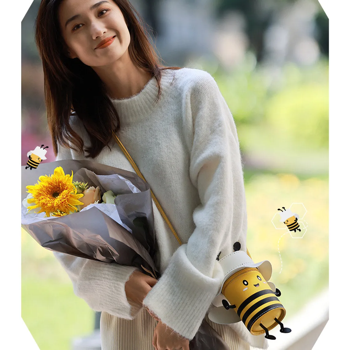 Leather Lovely Bee Crossbody Bag For Kids DIY Kit