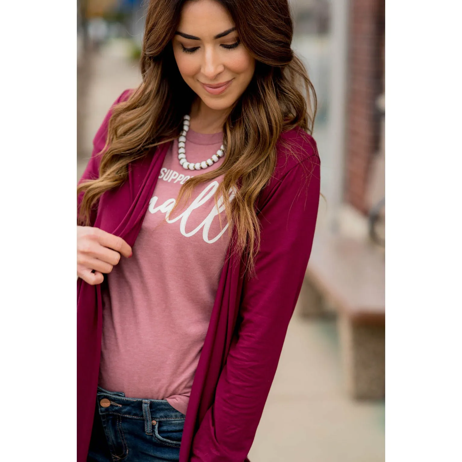Lightweight Basic Tunic Cardigan