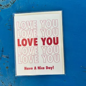 Love You Shopping Bag Card