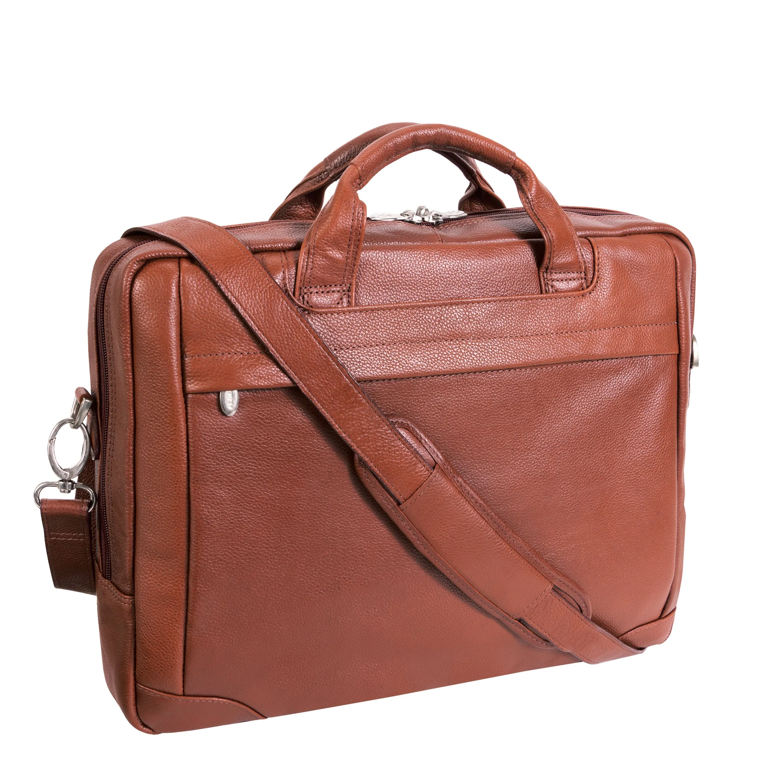 McKlein BRONZEVILLE 15" Medium Leather Laptop & Tablet Briefcase