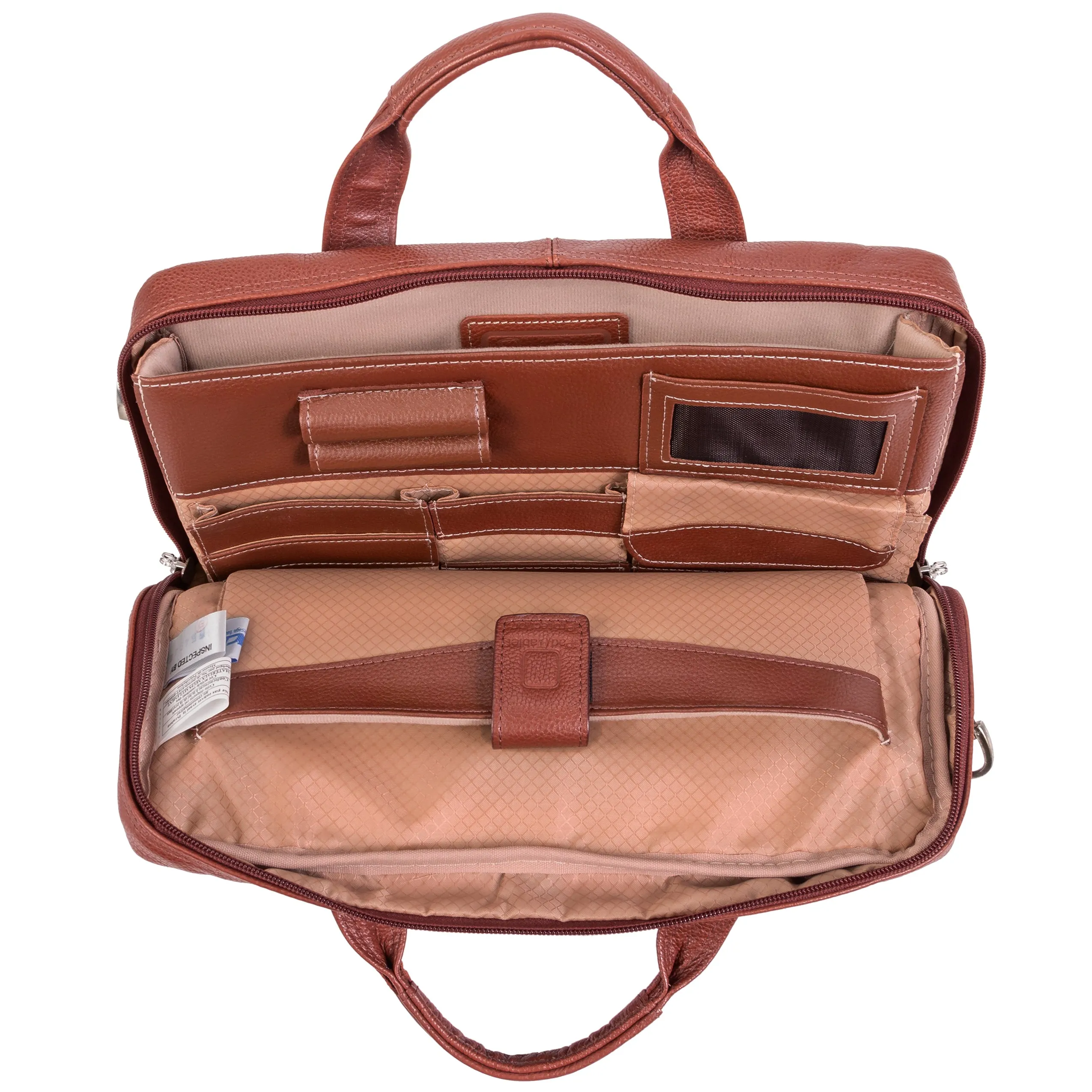 McKlein BRONZEVILLE 15" Medium Leather Laptop & Tablet Briefcase