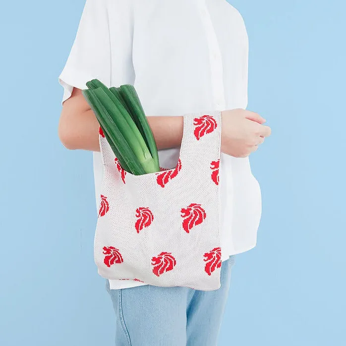 Merlion Knitted Lunch Bag