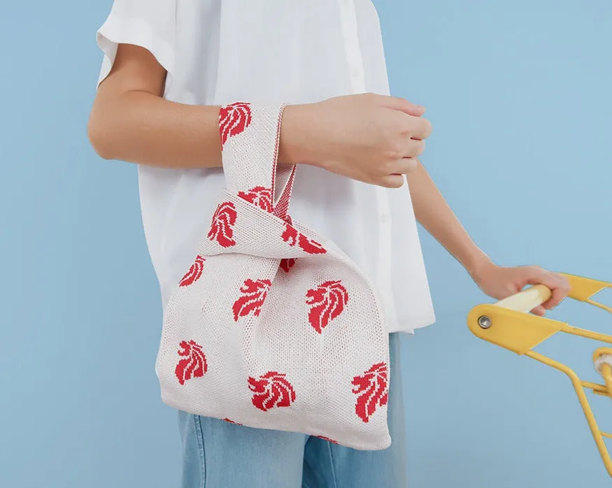 Merlion Knitted Lunch Bag