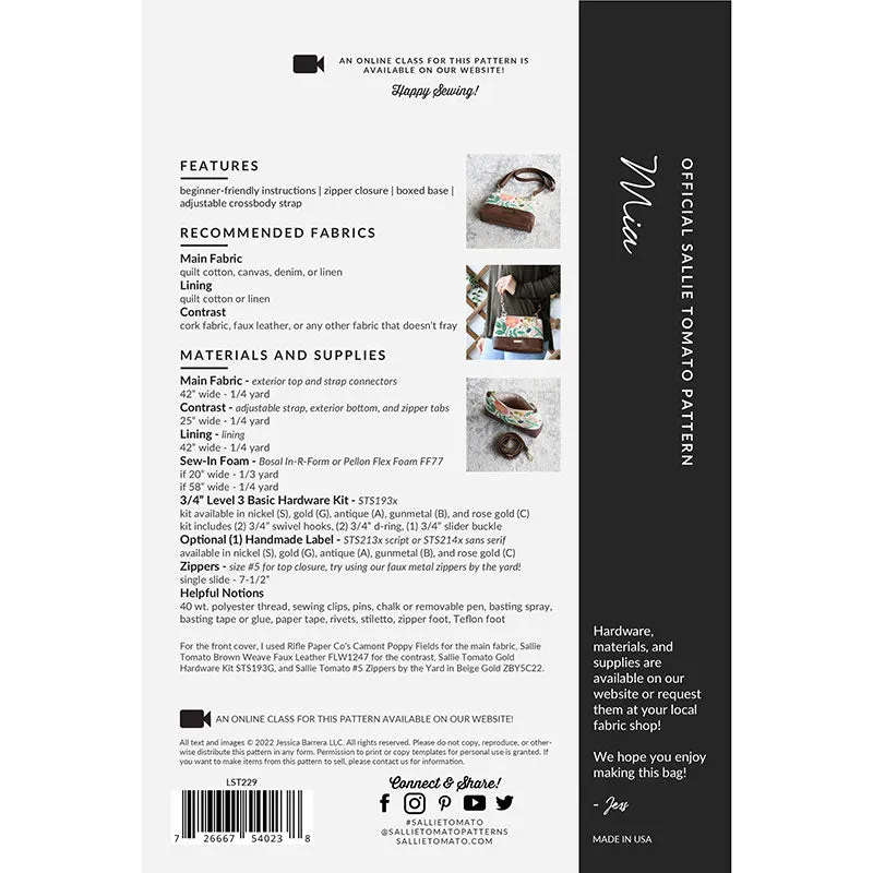 Mia Bag Kit - Brown Weave Faux Leather