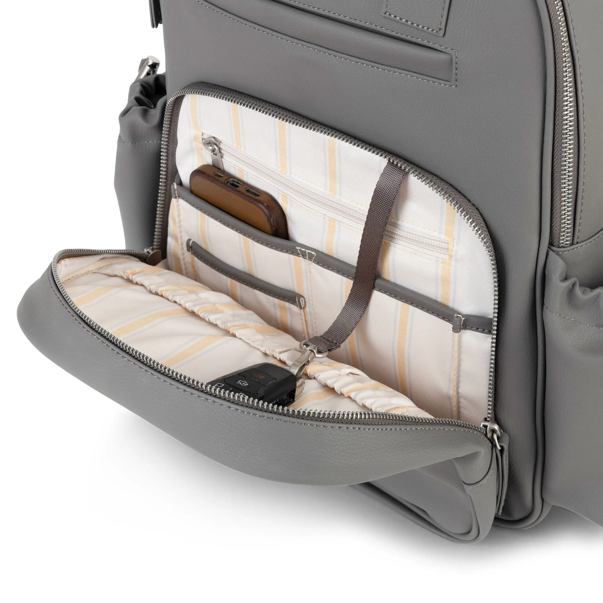 Million Pockets Earth Leather - Charcoal