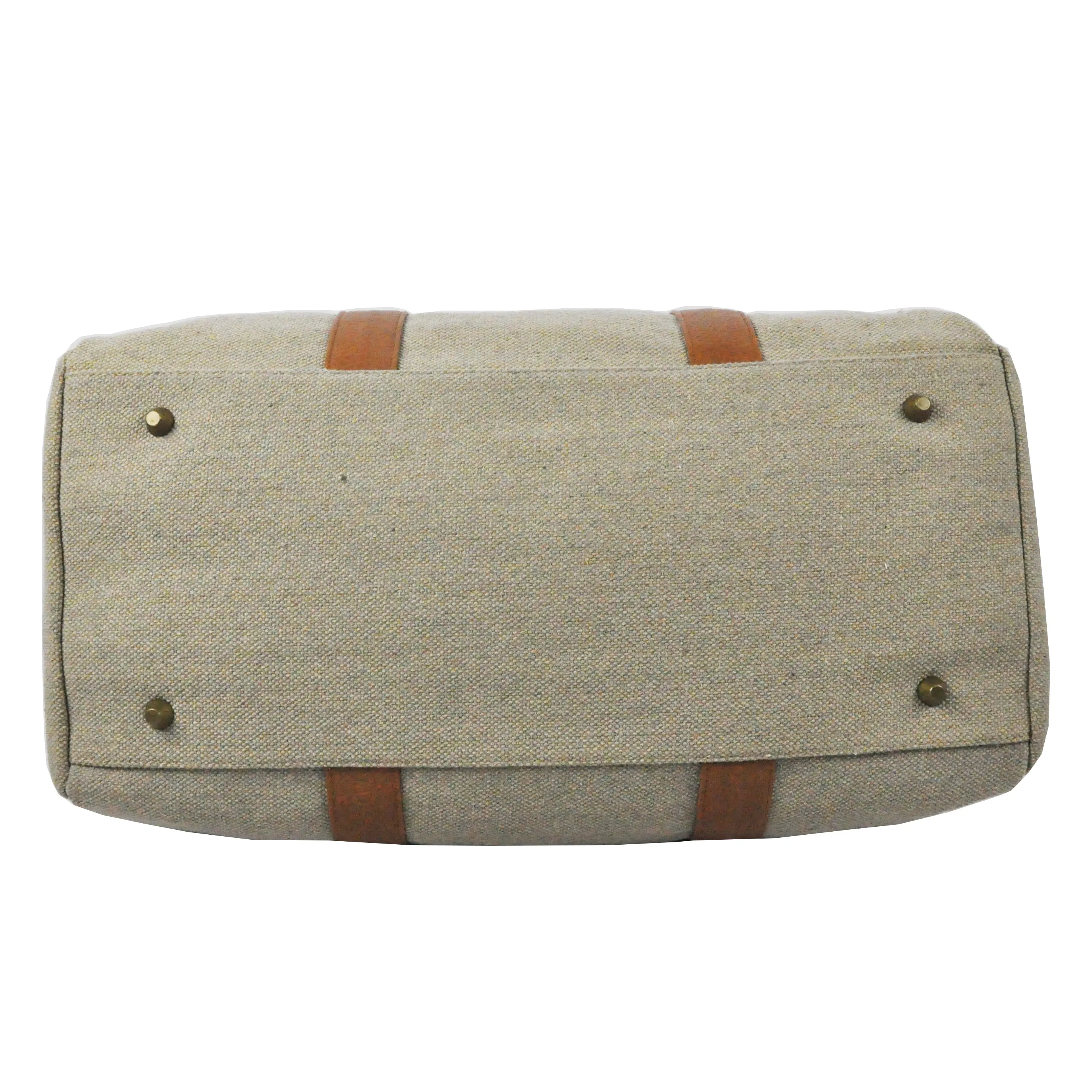 Monaco Duffel Canvas Leather Travel Bag