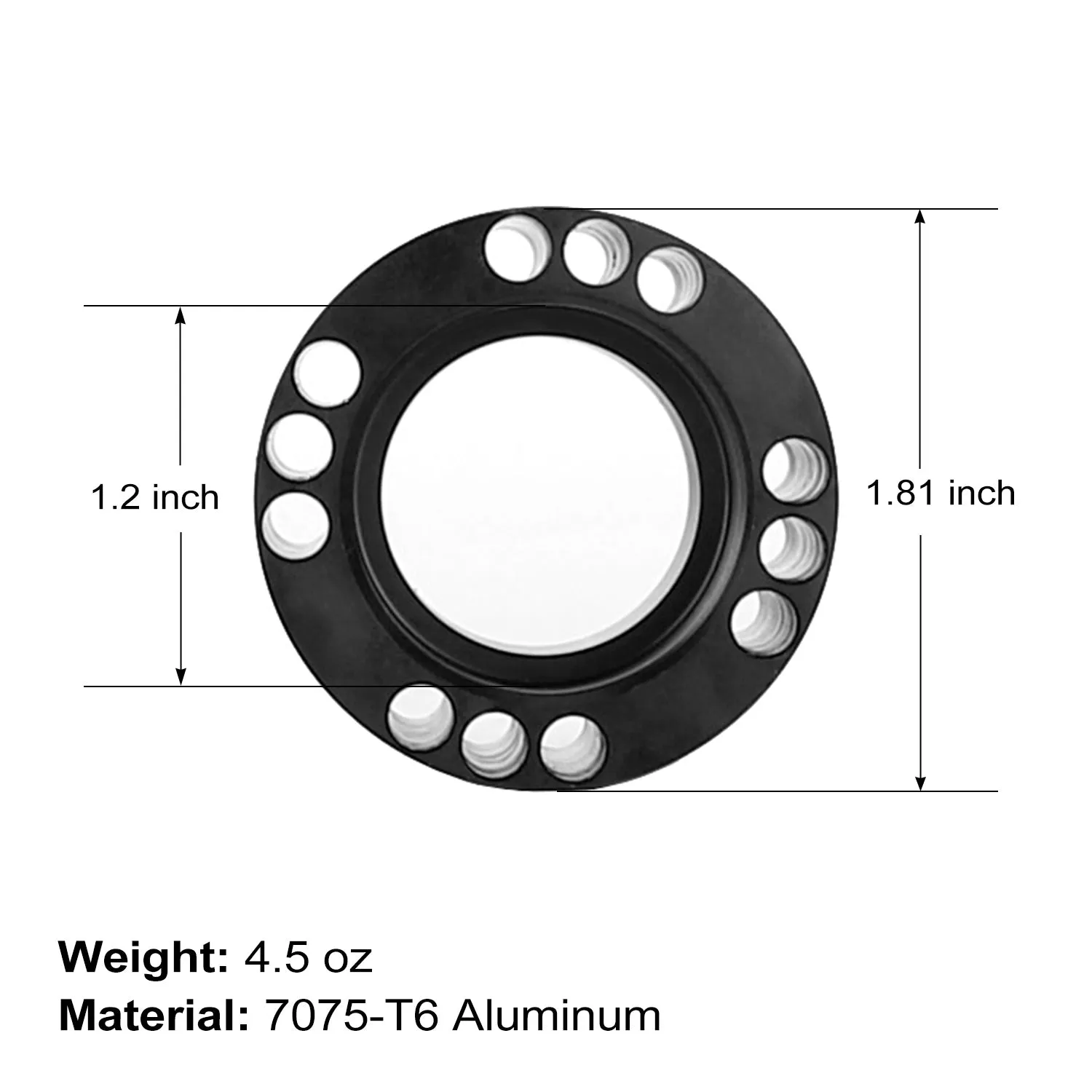 ohhunt® AR-15 Large ID 1.8" Round Free Float Handguard Lightweight 7" 9" 10" 11" 12" 13.5" 15" 17"