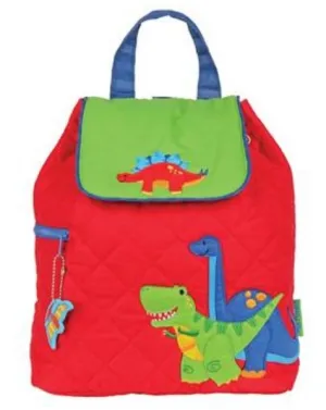 Red Quilted Dinosaur Backpack