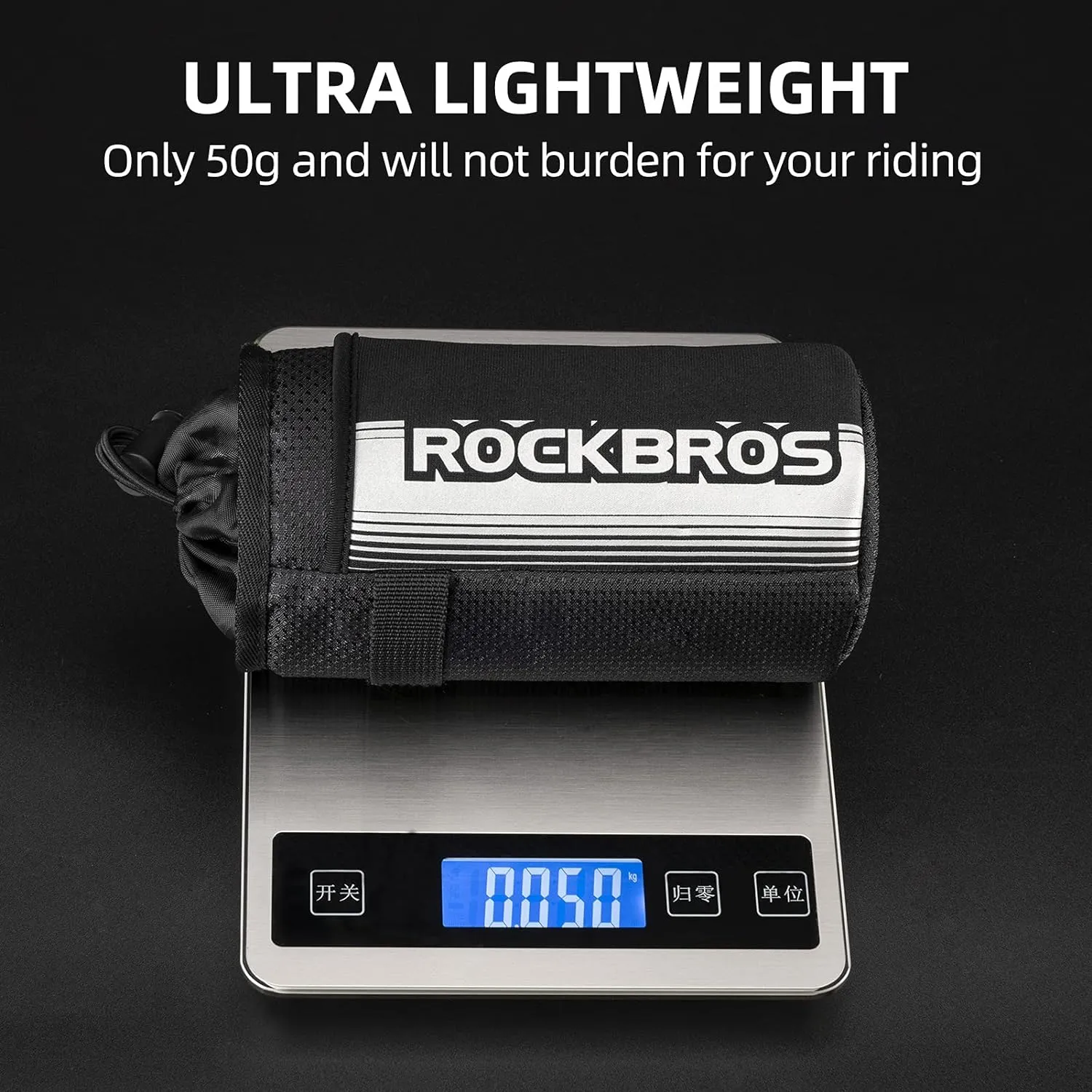 ROCKBROS Bike Water Bottle Holder Bag Handlebar Stem Bag