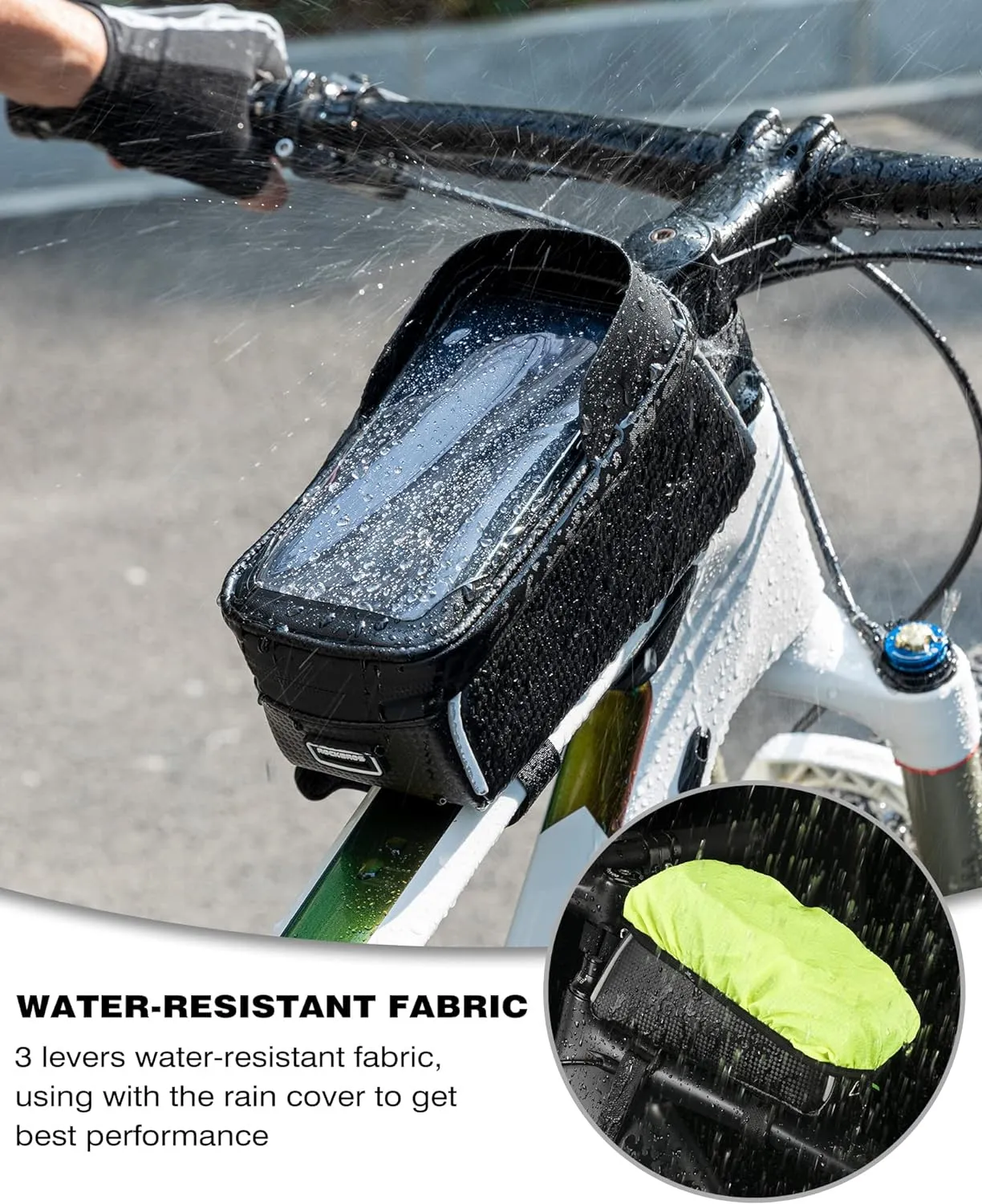 ROCKBROS Waterproof Bike Frame Bag for Phones & Gear