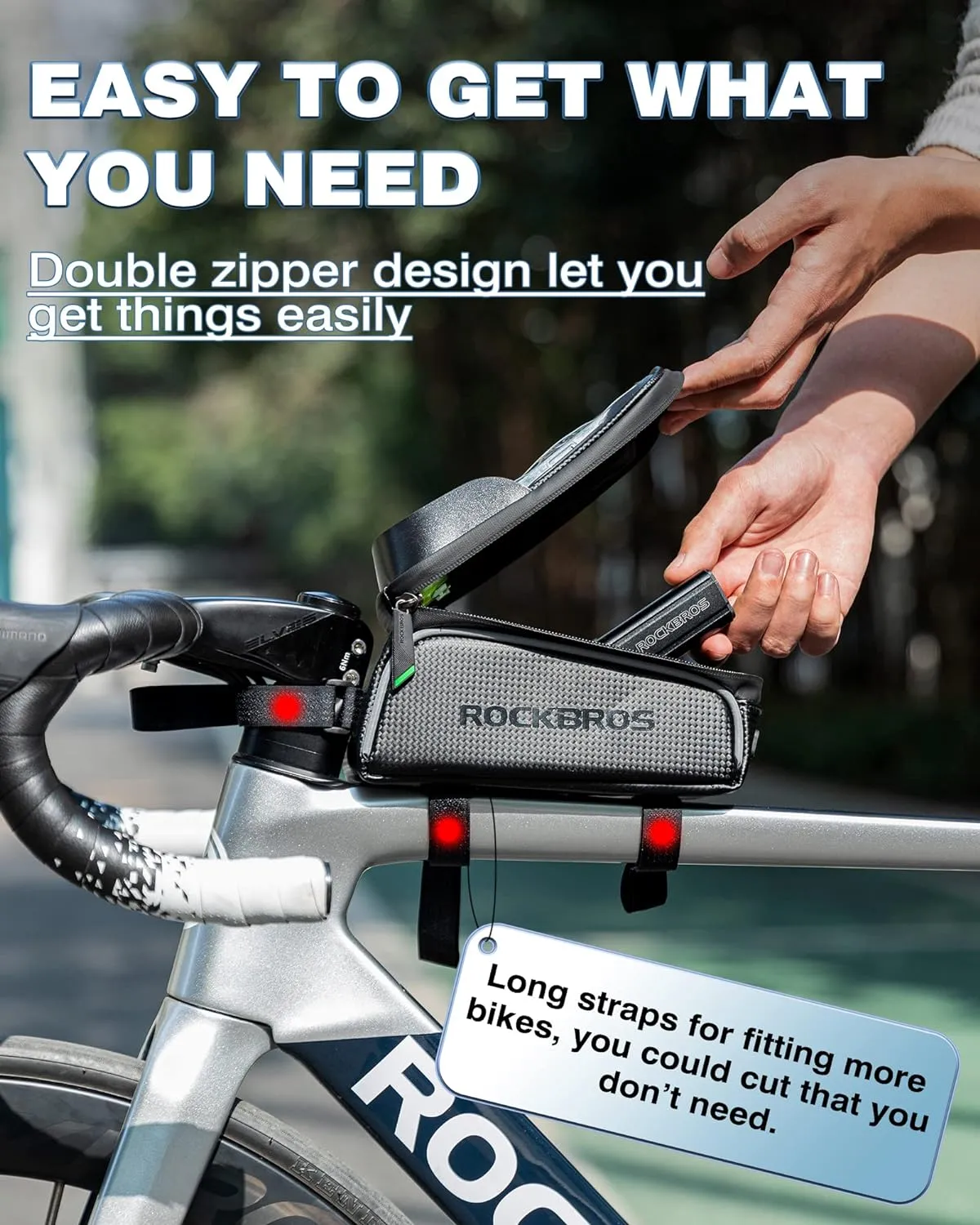 ROCKBROS Waterproof Bike Frame Bag for Phones & Gear