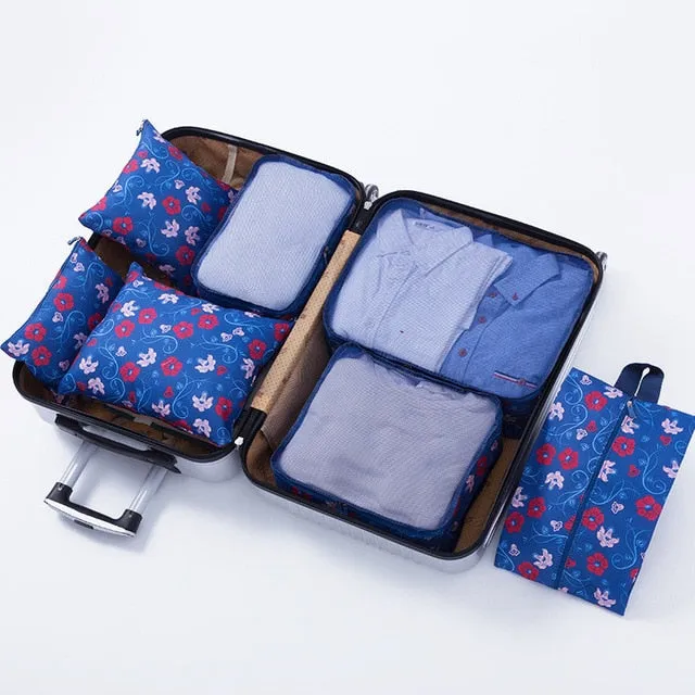 RUPUTIN 7Pcs/set Travel Organizer Bag Clothes Tidy Storage Bag Luggage Suitcase Pouch Cosmetics
