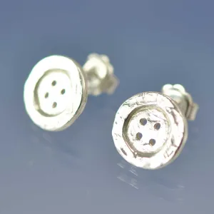 Shabby Chic Button Studs