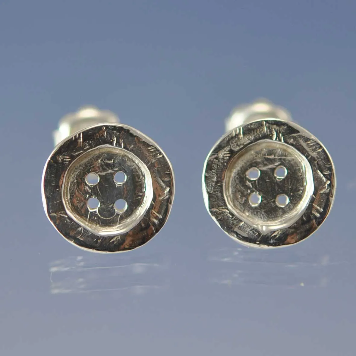 Shabby Chic Button Studs