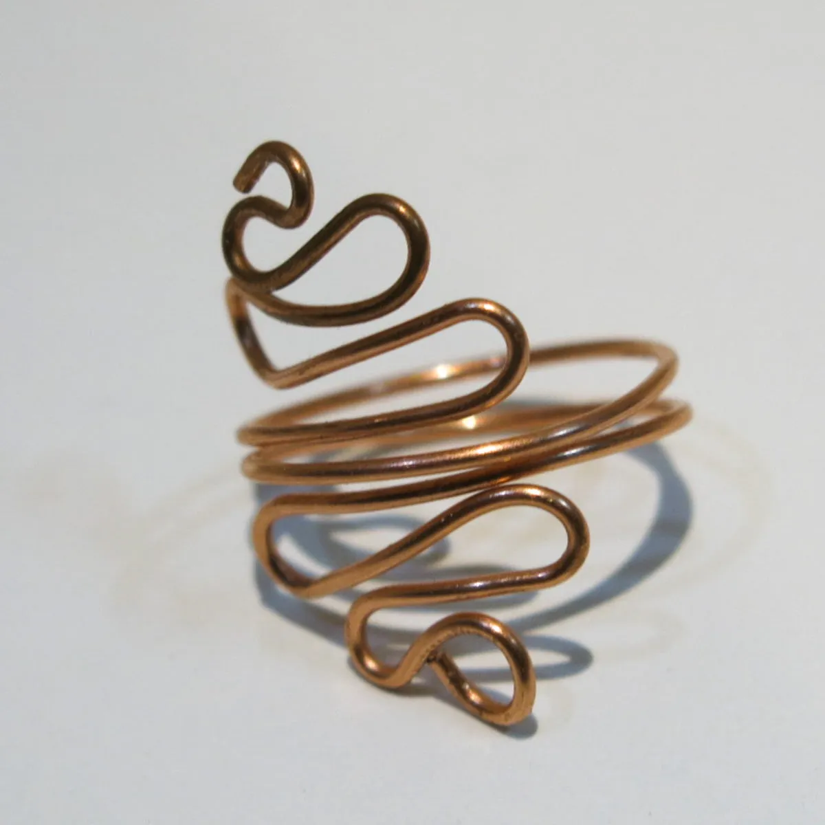 Squiggles Adjustable Wire Ring (click for other colors & sizes)