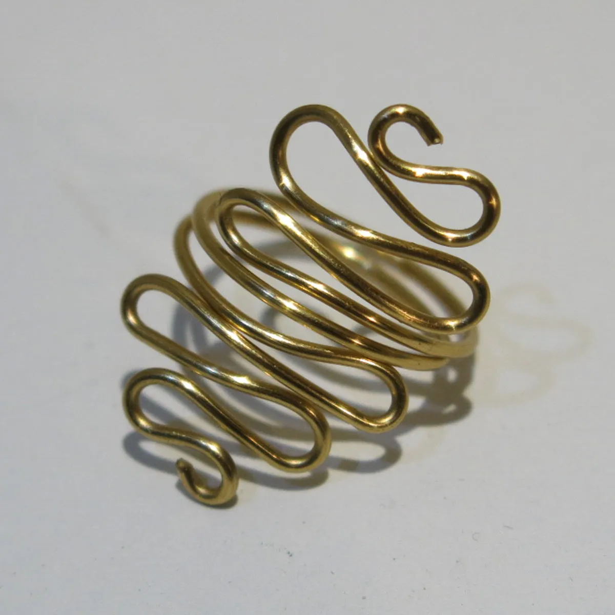 Squiggles Adjustable Wire Ring (click for other colors & sizes)
