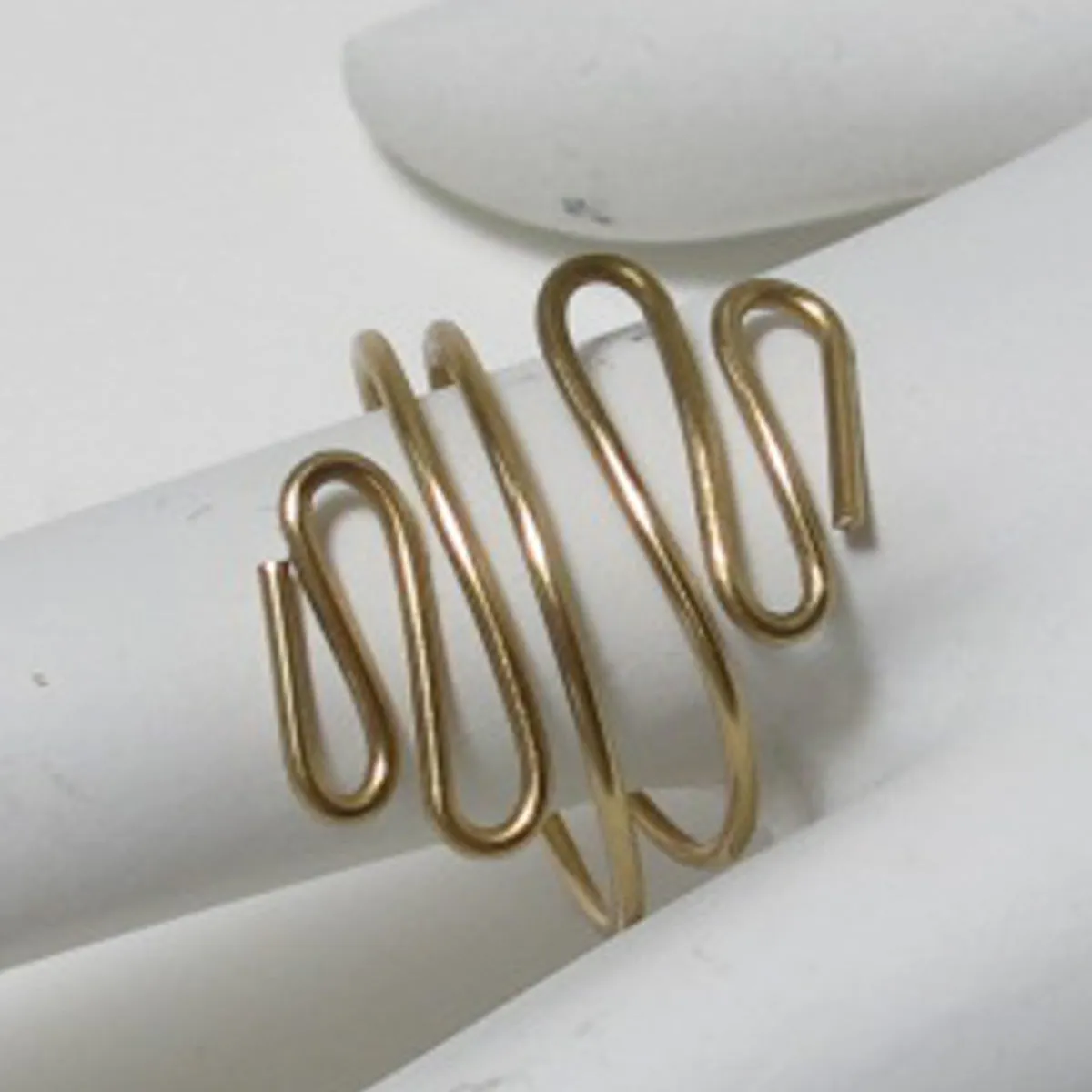 Squiggles Adjustable Wire Ring (click for other colors & sizes)