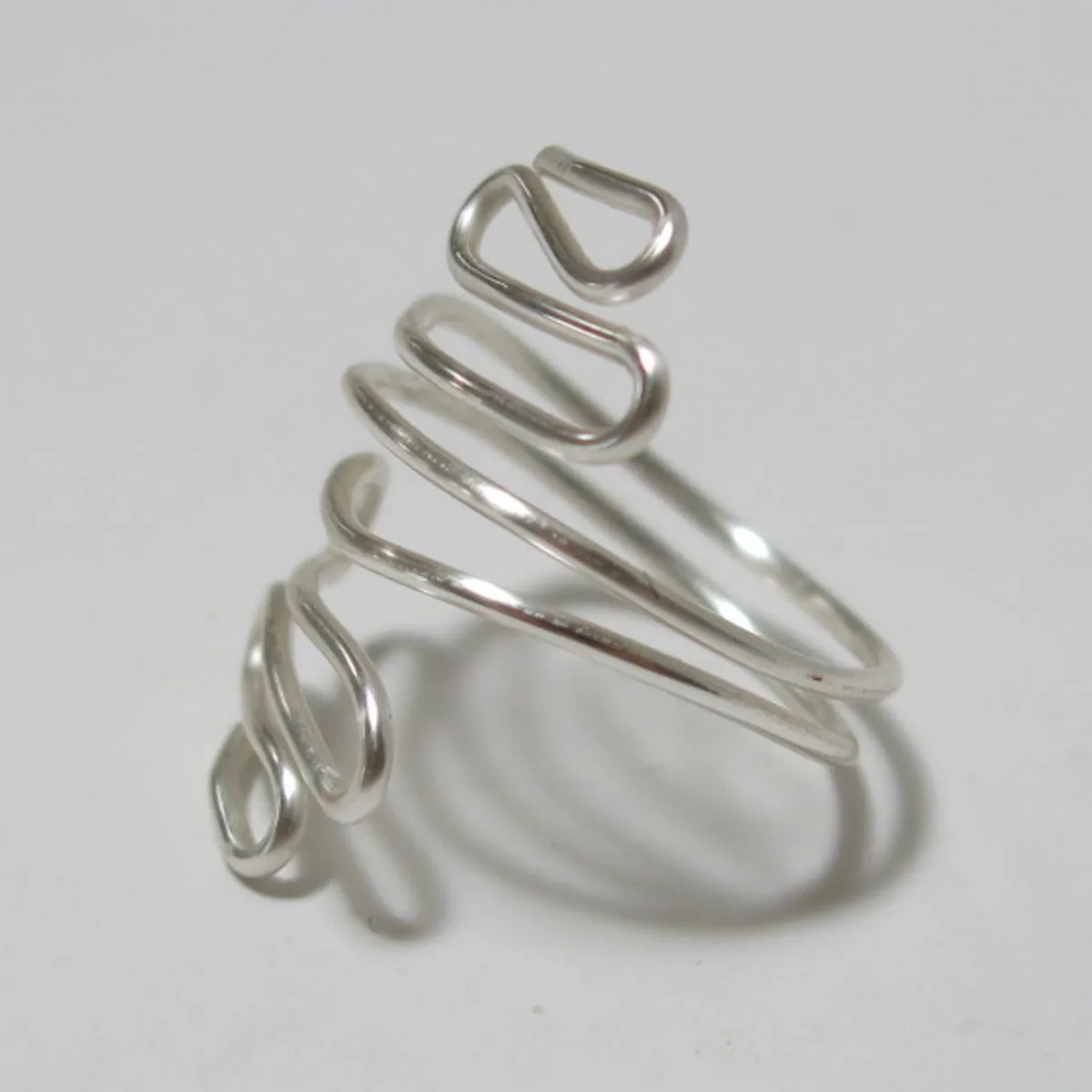 Squiggles Adjustable Wire Ring (click for other colors & sizes)