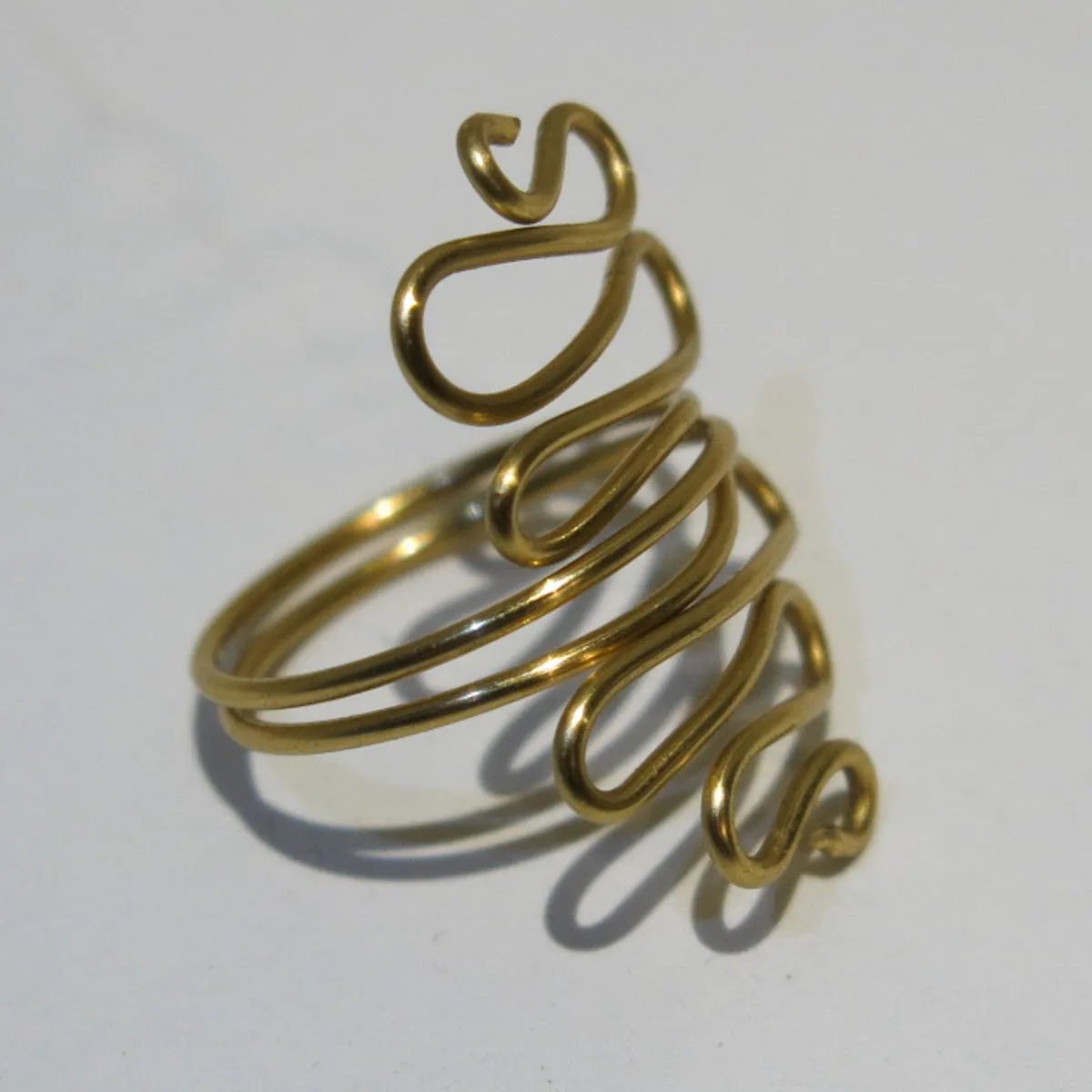 Squiggles Adjustable Wire Ring (click for other colors & sizes)