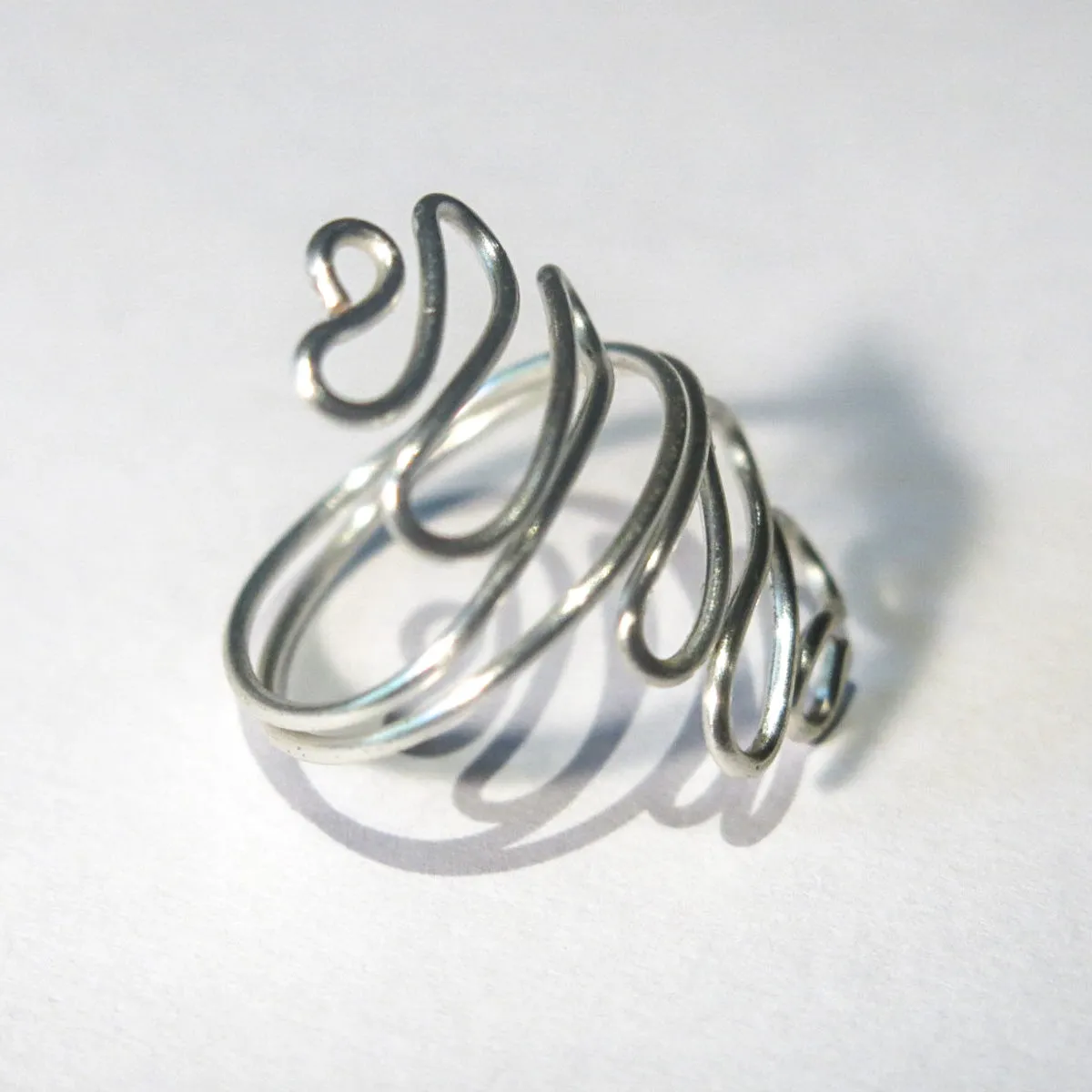 Squiggles Adjustable Wire Ring (click for other colors & sizes)