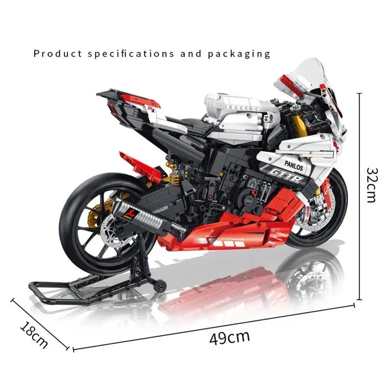 Tech MOC YAMAHA R1 Sport Motorcycle Bricks Toys 672104