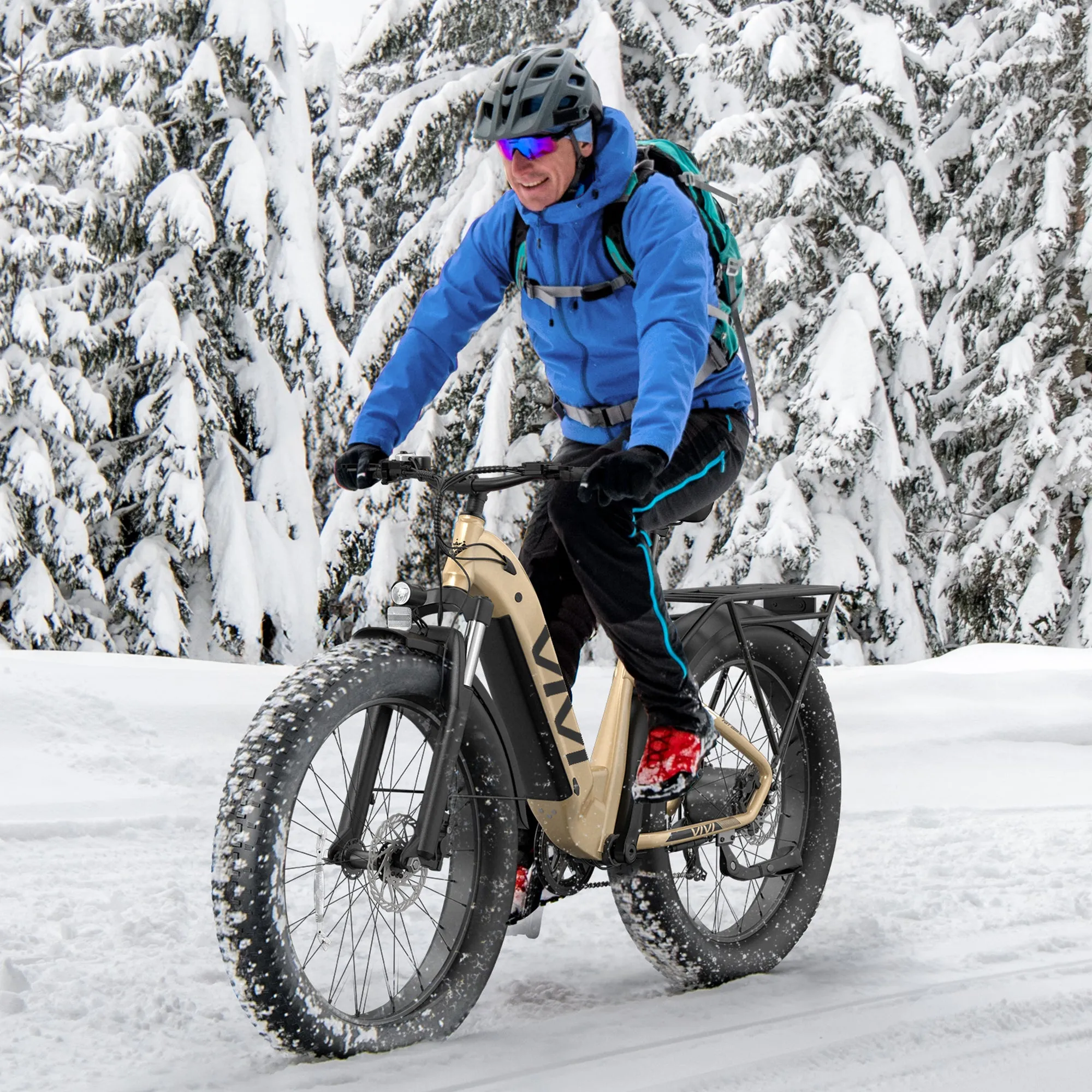 VIVI ACE07 Step-Thru Commuter Fat Tire Electric Bike UL2849 Certified