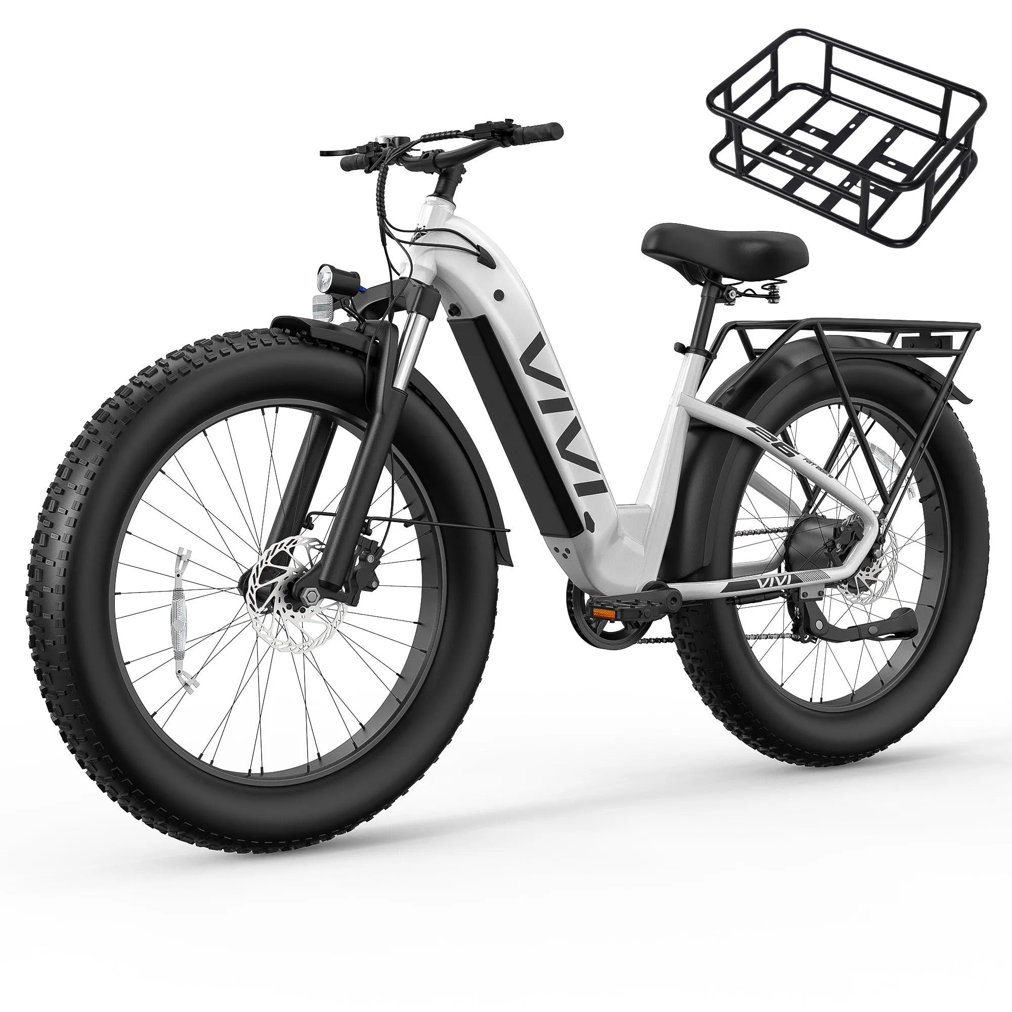 VIVI ACE07 Step-Thru Commuter Fat Tire Electric Bike UL2849 Certified