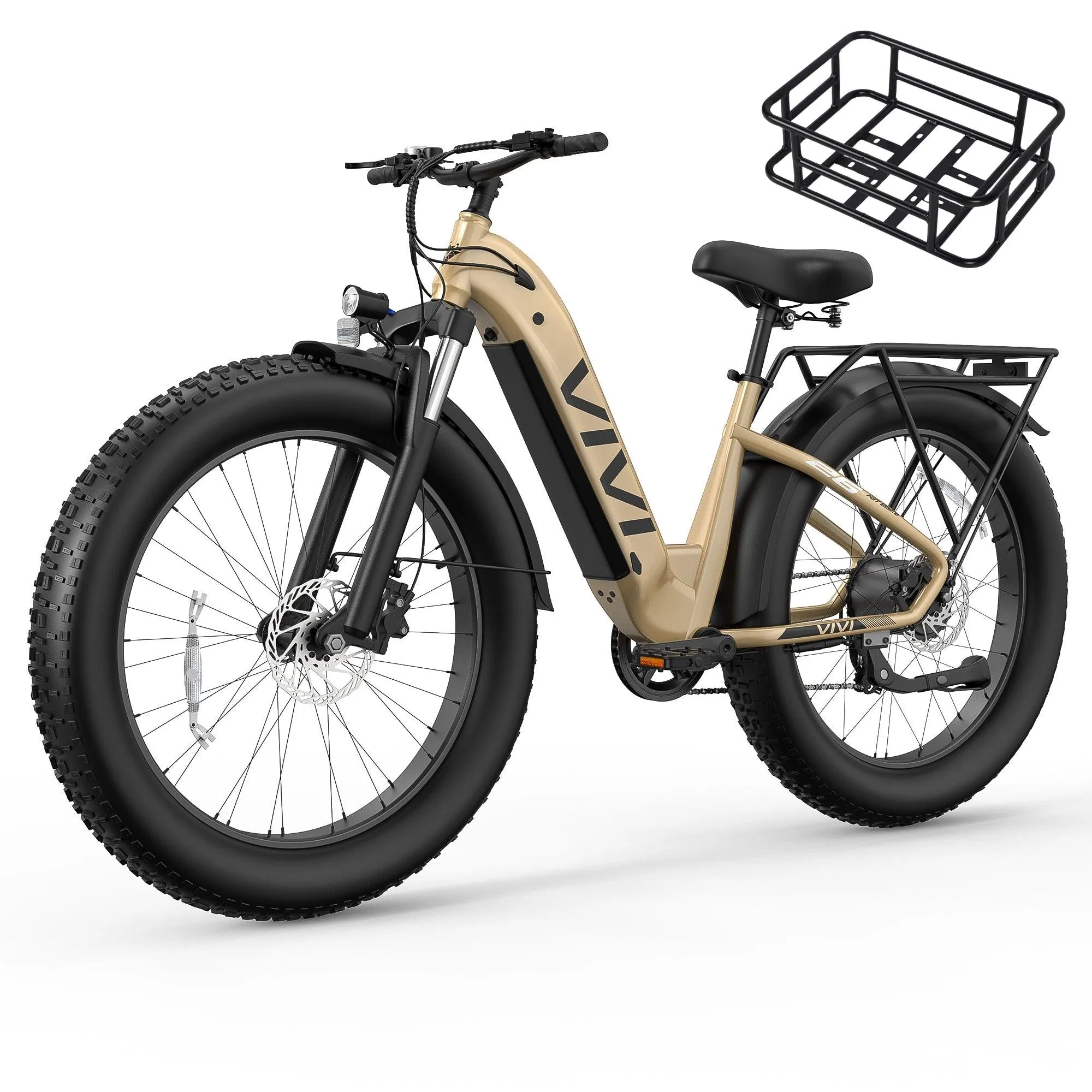 VIVI ACE07 Step-Thru Commuter Fat Tire Electric Bike UL2849 Certified