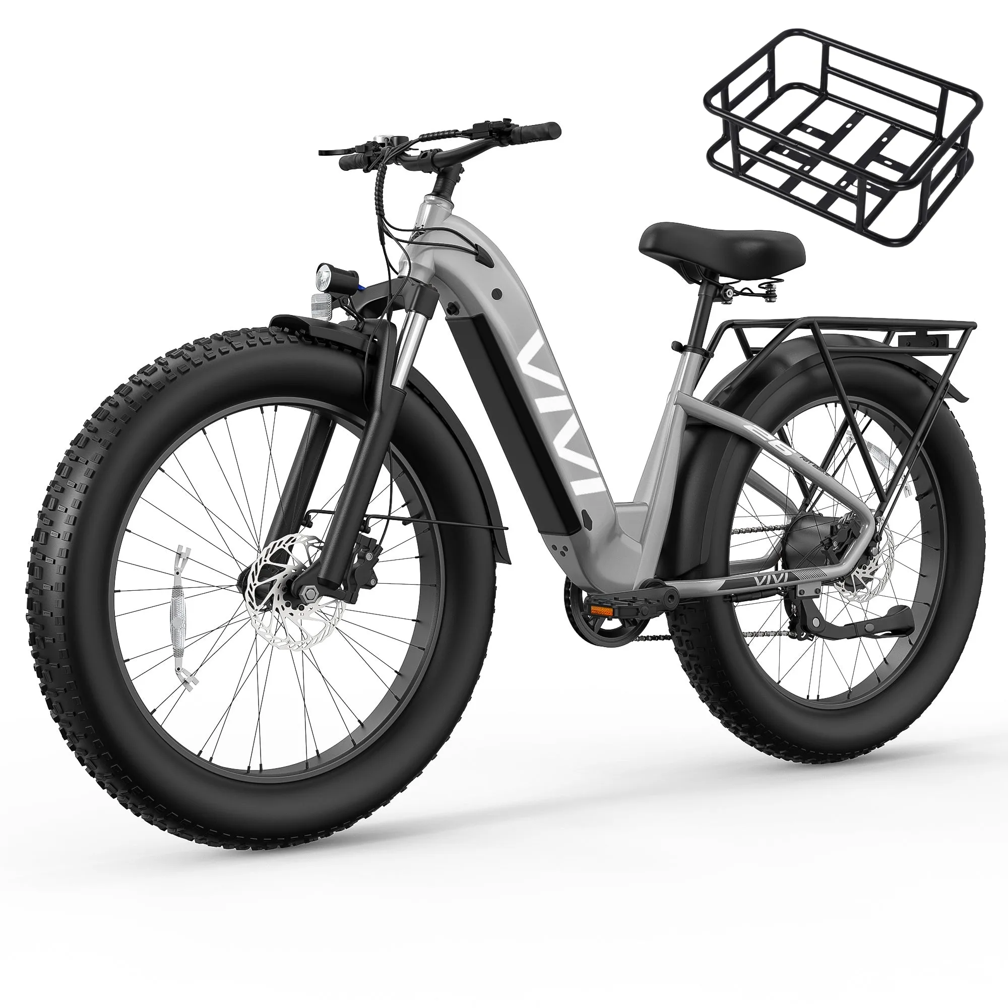 VIVI ACE07 Step-Thru Commuter Fat Tire Electric Bike UL2849 Certified