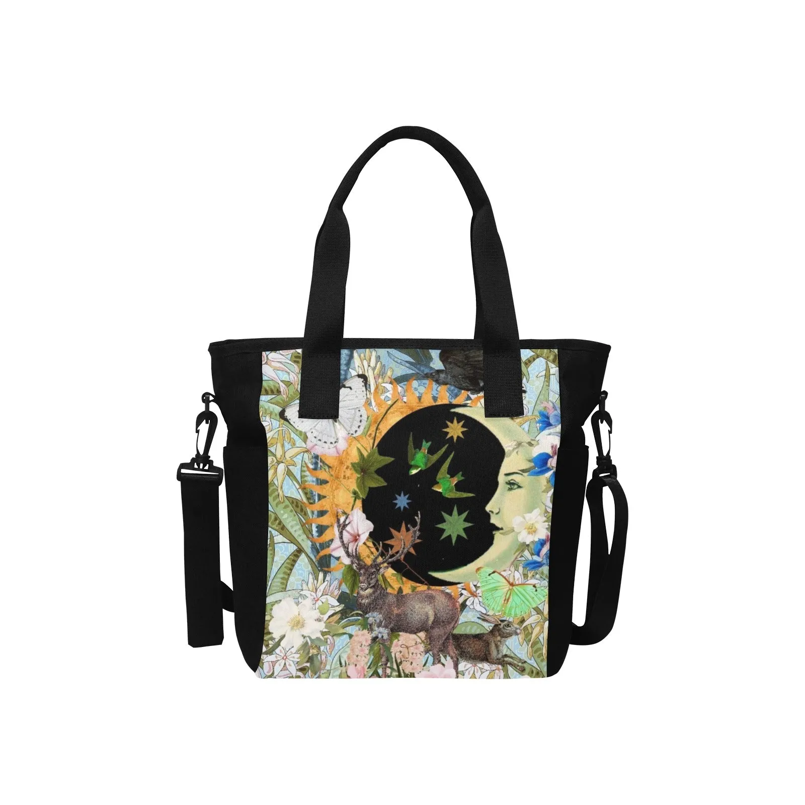 Witchy Celestial Tote Bag, Witchy Clothing, Witchy Tote Bag, Witchy Bag, Pagan, Witch, Occult, Magick